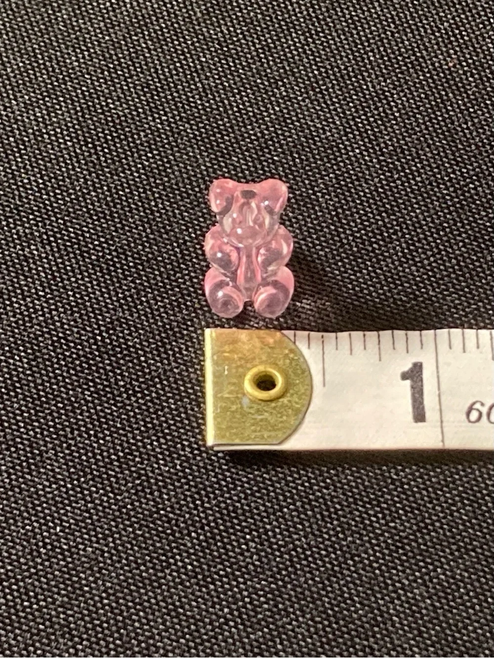 Handmade Pastel Pink Transparent Gummy Bear Stud Earrings